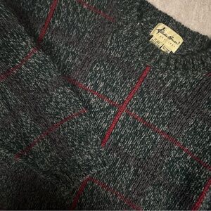 VTG Eddie Bauer Men’s Legends 100%Wool Knit Sweater Gray Green Grunge Grandpa XL